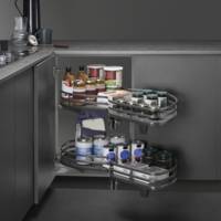 Rangement pour meuble de cuisine angle droit noir - Gedimat - BCD