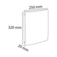 Classeur 4 anneaux 15 mm polypropylène Crystal - A4 - Cristal - EXACOMPTA