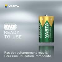 2x Accus NI-MH "Power Accu Ready 2 Use", Mono (D/HR20)  3000 mAh