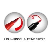 BIC Feutre DUAL BRUSH, 2en1, étui de 12, couleurs assorties