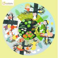 Puzzle rond grande taille 40 pièces, Les saisons
