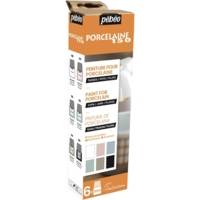 Porcelaine 150 Set Initiation Chalk - Peinture sur Porcelaine - 6 Flacons de 20 ml - PÉBÉO
