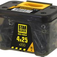 Vis agglo/bois STARBLOCK acier zingué empreinte Pozidriv 4 x 25 mm - Gedimat