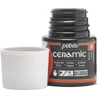 Flacon 45 ml peinture CERAMIC faïence et multi support noir - PÉBÉO