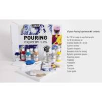 Kit Pouring Expériences 47 Pièces Peinture Acrylique Pré-mélangée Prête à l'Emploi