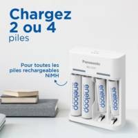 Eneloop Chargeur Basic USB BQ-CC61 pour AA/AAA Sans Accus