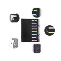 Trieur polypropylène 3 rabats 8 compartiments OPAK Noir