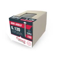 Vis technique TORX zingué blanc - 6x100mm - boîte de 100 pièces - Gedimat - GEDIMAT PERFORMANCE PRO