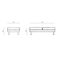 Pouf NODA 2 places tissu ou tissu enduit – ArtProg