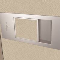 Bloc-porte tubulaire MIRO réversible aspect cuir argile H.50 à 100mm - Gedimat - REIVILO
