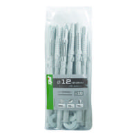 Cheville traversante D12x120mm avec vis tête hexagonal D9x125mm - Gedimat