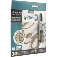 GÉDÉO Kit d'effet Mélange 3D Miroir Doré, 20 ml + 3 feuilles à dorer - PÉBÉO