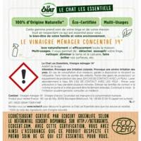 Vinaigre Ménager Les Essentiels  Recharge de 1L Multi-usages Détache Détartre Fait Briller