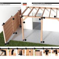 Pied de poteau réglable en largeur finition noire - Gedimat