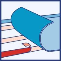 Adhésif double-face moquette & sol grande longueur 5 m x 50 mm