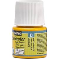Flacon 45 ml Peinture Setacolor pour tissus clairs BOUTON OR - PÉBÉO