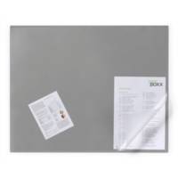 Sous-main 650x520 mm avec rabat transparent Argent