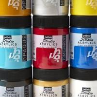 Pot 500ml Peinture Studio Acrylique Haute Viscosité Magenta Primaire - PÉBÉO