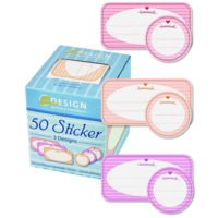 Boite de 50 étiquettes Forme pratique ZDesign sticker sur rouleau "Homemade