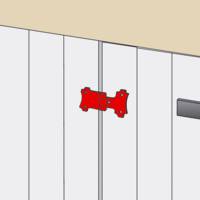 Charnière intermédiaire - h.95mm - noir - Gedimat