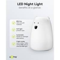 Veilleuse LED "Ours Polaire" lumière blanc chaud et 7 changements de couleur