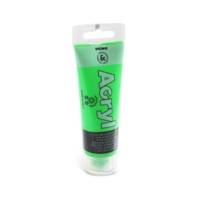 Tube Soft Plastique 75ml Peinture Acrylique Fine FLUO Vert brillant 610 - PRIMO