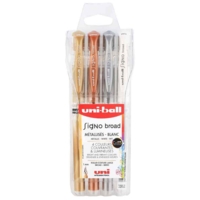 Stylo roller à encre gel SIGNO broad UM-153, étui de 4 - Uni-Ball