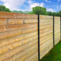 Lame de clôture classique rainure-languette Pin du Nord - 28 x 145 x 2000 mm - Gedimat