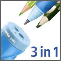 Taille crayons 3 taille de mines EASYsharpener spécial Droitier Bleu
