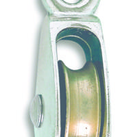 Poulie 1 galet à œil fixe zamak nickelé D.galet 32mm - Gedimat - CHAPUIS