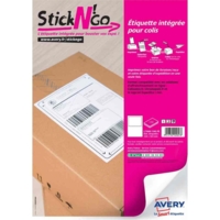 Boite de 500 étiquettes intégrées Stick'NGo pour Colissimo 120 x 164 mm blanc