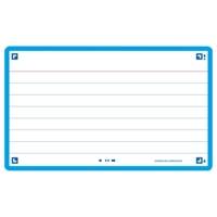 Paquet de 32 Fiches Bristol flashcards 2.0 Non Perforées 75x125 mm A7 ligné turquoise