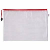 Pochette zippée PVC A4 0.23mm coloris aléatoire