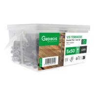 Vis terrasse inox A2 double filet 5 x 50 mm - Gedimat - GEDIBOIS