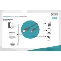 Câble connection USB 2.0 Type A mini B (5pin) M/M. 3 m - DIGITUS