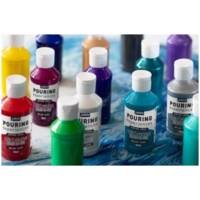 Peinture Acrylique POURING Expérience Prête à l'emploi 118ml BLEU CYAN - PÉBÉO