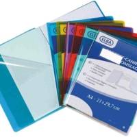 Protège-cahier A4 PVC 0,22 mm LUXE Avec Rabats large Transparent incolore