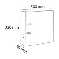 Classeur à levier Prem'Touch Polypropylène - Dos 80mm - A4 maxi - Jaune