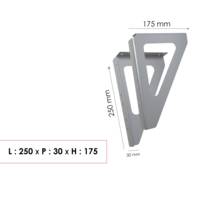 Equerre murale pour boites aux lettres gris RAL 7016 - Gedimat - RENZ