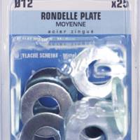 Rondelle plate moyenne en acier zingué Ø12 - Gedimat - NORAIL