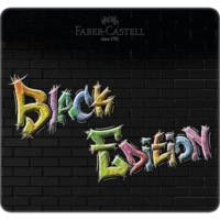 Boîte métal de 24 crayons couleur Black Edition