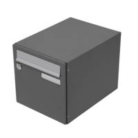 Boîte aux lettres PLANETE 1 porte - gris moucheté - Gedimat - RENZ