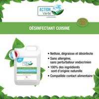 Bidon 5 l Désinfectant Cuisine - Nettoie, dégraisse et désinfecte - Ecocert - Formule naturelle - Contact alimentaire - 5L