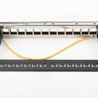 Panneau de brassage 10" pour modules Keystone 12 ports Noir