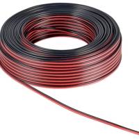 Bobine 10 m Câble Haut Parleur 2 x 0,5 mm² Cuivre Noir Rouge