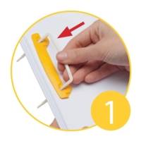 Sachet de 10 JALEMACLIP Système de Reliure Cap 5cm Jaune