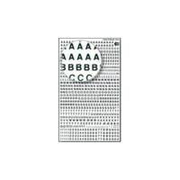 Lettres et Chiffres Transferts (1 Feuille) DD59F 3 mm Noir