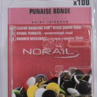 Punaise ronde plastique 5 couleurs - Gedimat - NORAIL