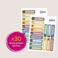 Sachet de 30 étiquettes stylos motifs magie - 50 x 10 mm