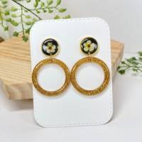 Boite de 9 pots d'accessoires Résine - Thème or et argent